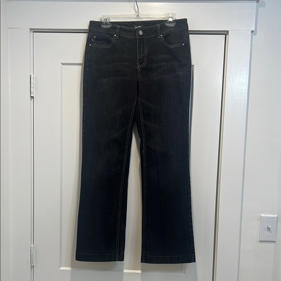 White House Black Market Women's Black boot cut Jeans size 8S. - Picture 1 of 8